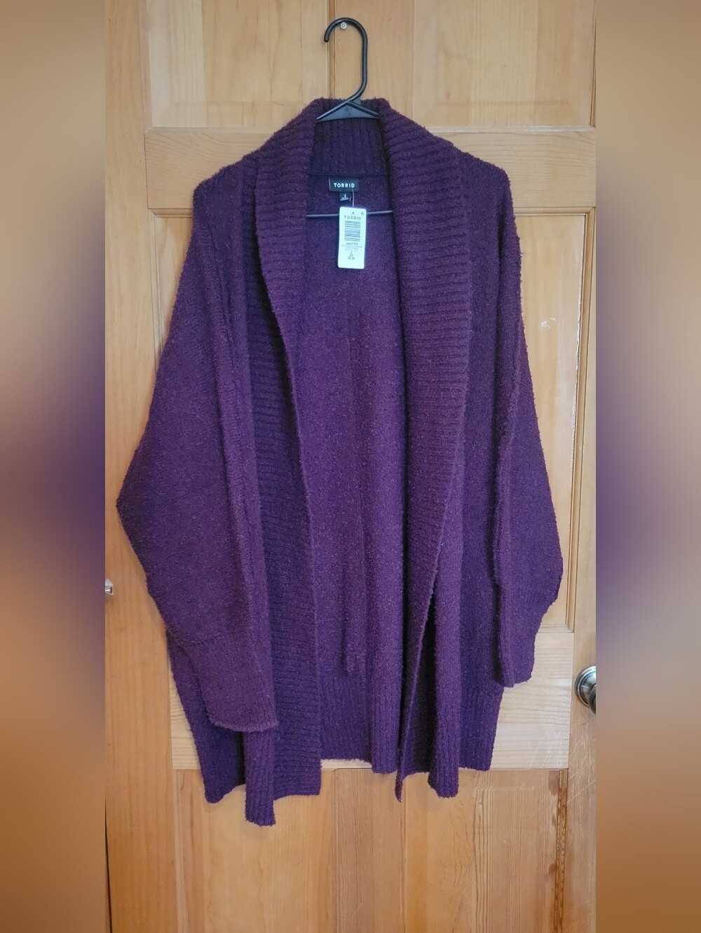 Torrid deep plum open-front knit cardigan Size 2